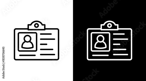 Employee Id With Icon Set Design