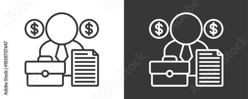 Obligation Icon Set Vector Collection Isolated In Black And White