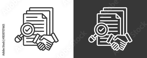 Business Compliance Icon Set Vector Collection Isolated In Black And White