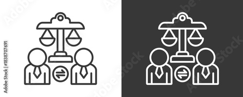 Contract Dispute Icon Set Vector Collection Isolated In Black And White