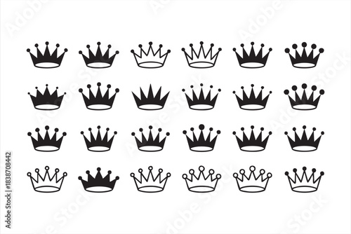 Elegant crown graphics for award ceremonies, premium branding, noble identity, and leadership visuals