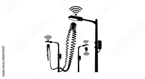 Smart city streetlights with integrated technology and wireless connectivity