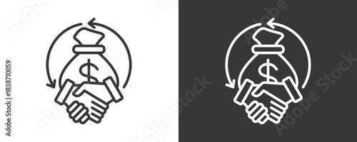 Sales Enablement Icon Set Vector Collection Isolated In Black And White