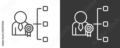 Skill Verification Icon Set Vector Collection Isolated In Black And White