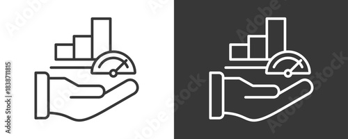 Performance Metrics Icon Set Vector Collection Isolated In Black And White