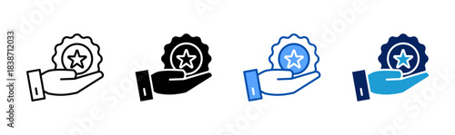 brand icon set multiple style collection