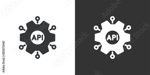 Application Programming Interface icon. Solid glyph series icon