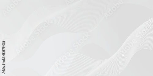 Abstract white background with dynamic wavy lines, digital and modern technology concept background.