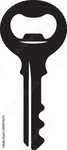 Classic Key Illustration for Security Access and Privacy Lock Unlock Device