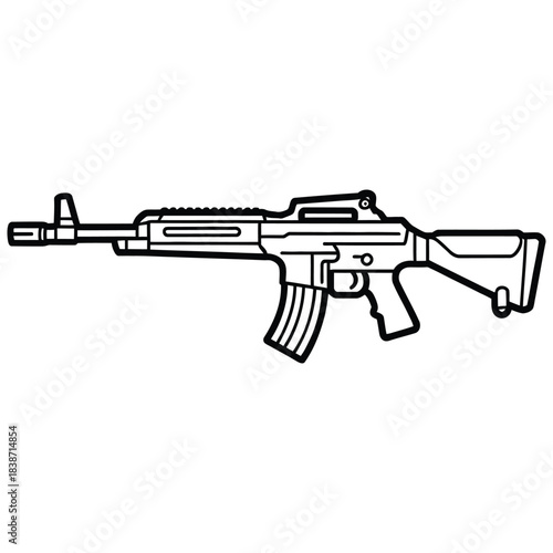 assault rifle vector illustration