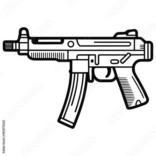 assault rifle vector illustration