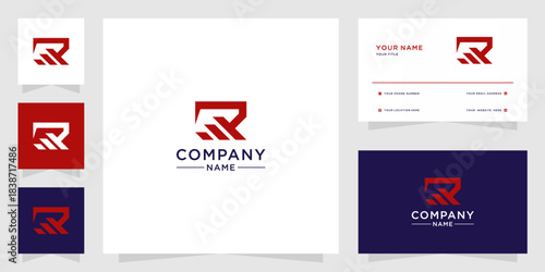 fitness letter r logo design, with barbell concept