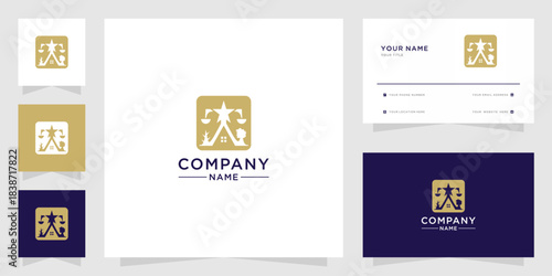 Justice Scales and House Logo for Legal Services Branding Identity