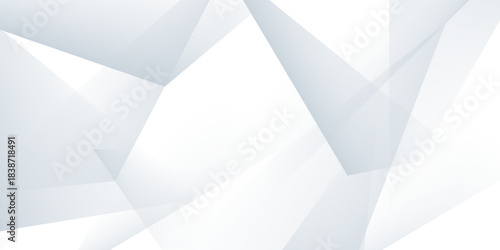 Abstract blue white and gray polygon triangle pattern gradient background. 3d render illustration.