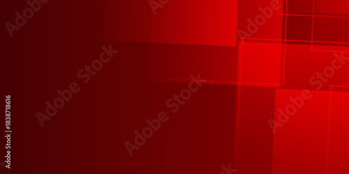 Red abstract pattern with intersecting transparent blocks and clean angular design, ideal for banners, posters, and digital graphics.