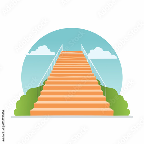 Stairs to Success Upward Path Future Growth  Career Development.