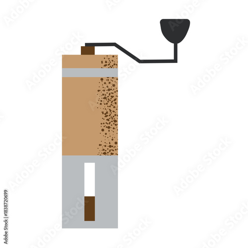 Manual Coffee Grinder icon clipart logotype isolated illustration