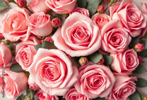 Delicate vintage rose bouquet, charming floral pattern ideal for fashion textile, graphics, print