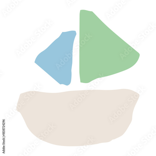 海のやさしいアイコンシリーズ｜ヨット / Gentle Sea Icon Series – Yacht