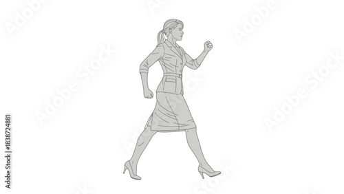 Active woman jogging outdoors on a sunny day for fitness and health