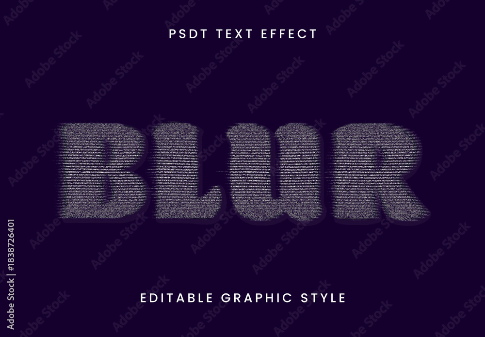 White Blur Glitch Text Effect Distorted Lines Static Font Stock ...