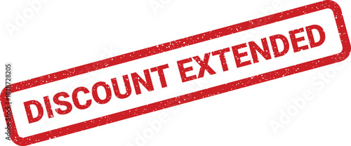 Red grunge rubber stamp vector indicating that a special discount offer has been extended