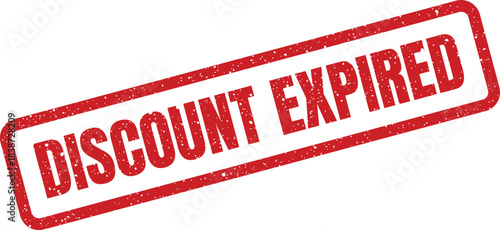 Red grunge rubber stamp vector informing that a promotional discount offer has expired