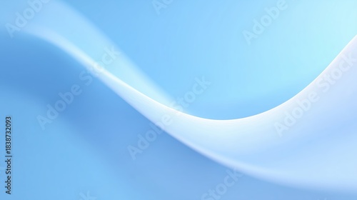 Soft blue wave flowing gracefully across a serene background, creating a calming atmosphere with smooth gradients and gentle curves, ideal for soothing design projects