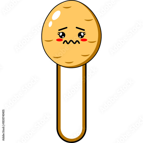 Vector Potato Bookmark Flat Design Illustration