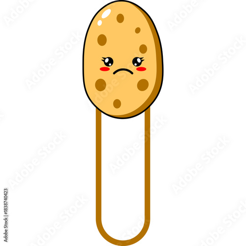 Vector Potato Bookmark Flat Design Illustration
