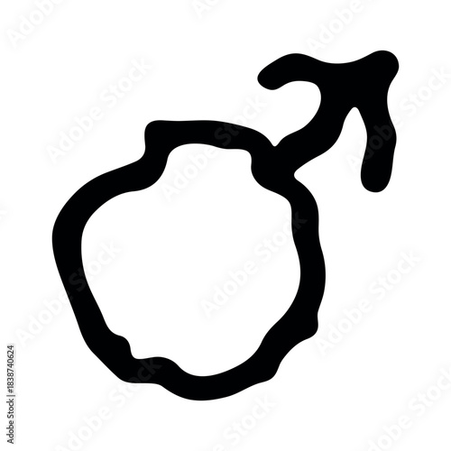 Hand drawn male gender identity sign Symbol used to represent sex and gender