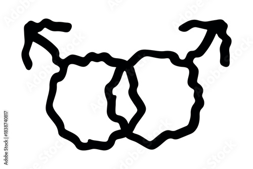 Hand drawn homosexual identity sign Symbol used to represent sex and gender