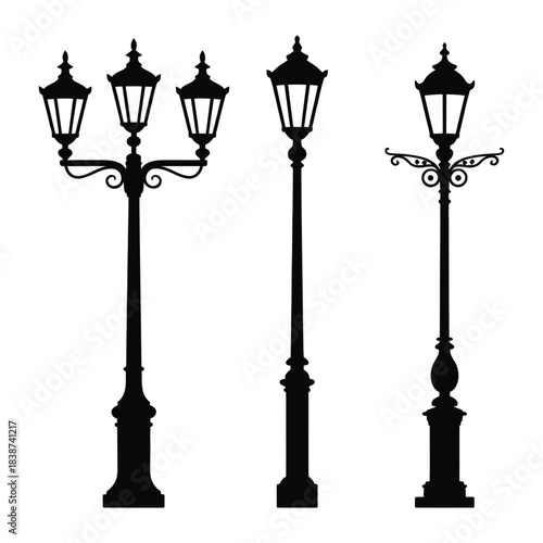 street lamp vector