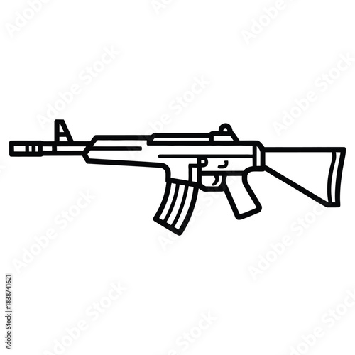 assault rifle vector illustration