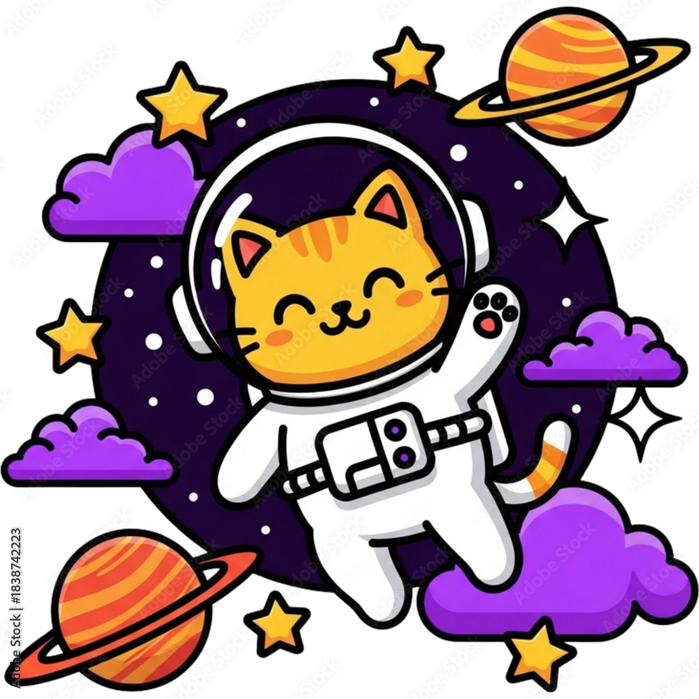 Fototapeta premium Astronaut cat 