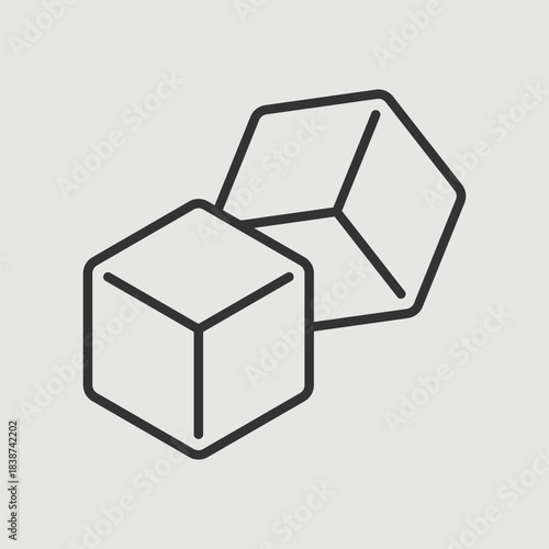 Vector Simple Isolated Sugar Icon
