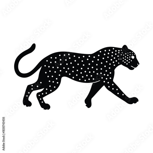 Leopard mid pounce action a striking animal form silhouette