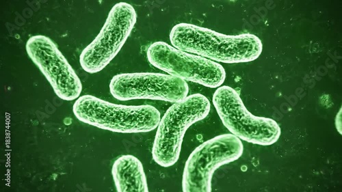 Microscopic view of bacteria colony in petri dish scientific research