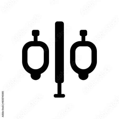 Urinal Row Privacy Divider Icon