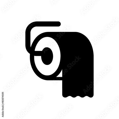 Toilet Tissue Paper Roll Icon