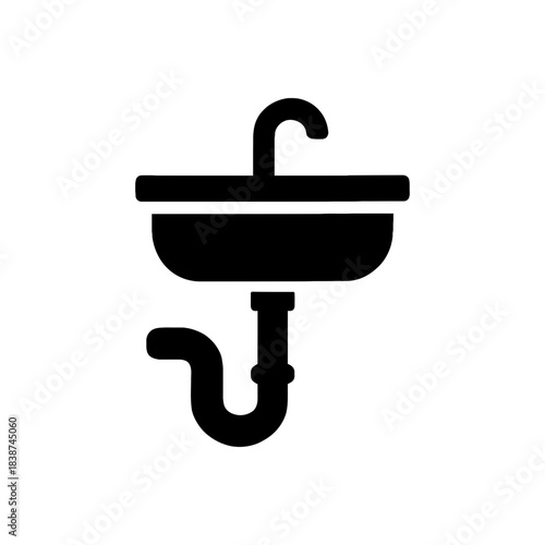 Wash Basin Sink Plumbing Icon