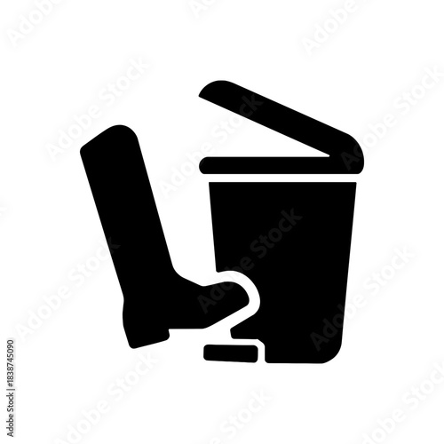 Foot Operated Waste Can Icon