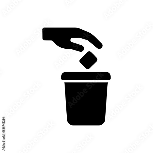 Trash Disposal Bin Use Icon