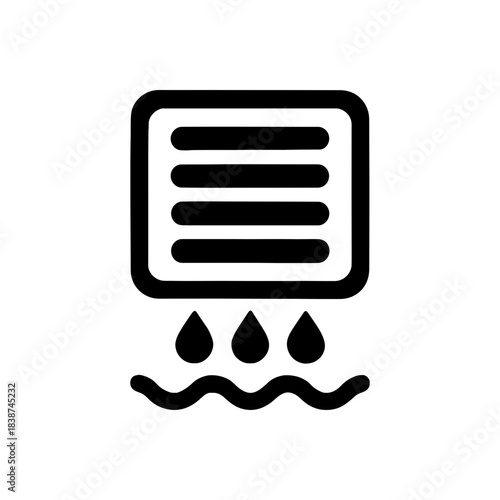 Floor Drain Water Flow Icon