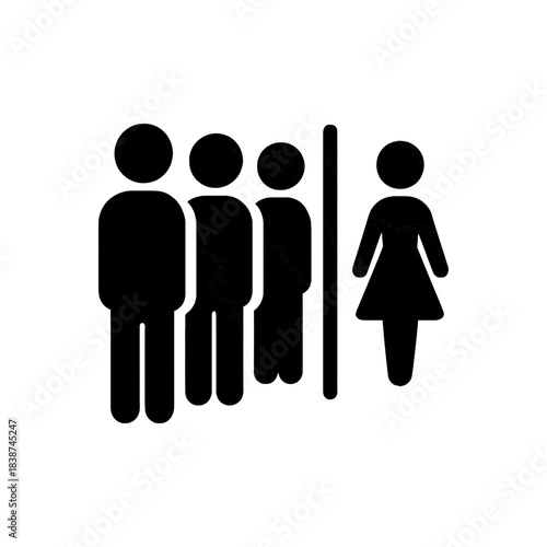 Restroom Queue Waiting Group Icon