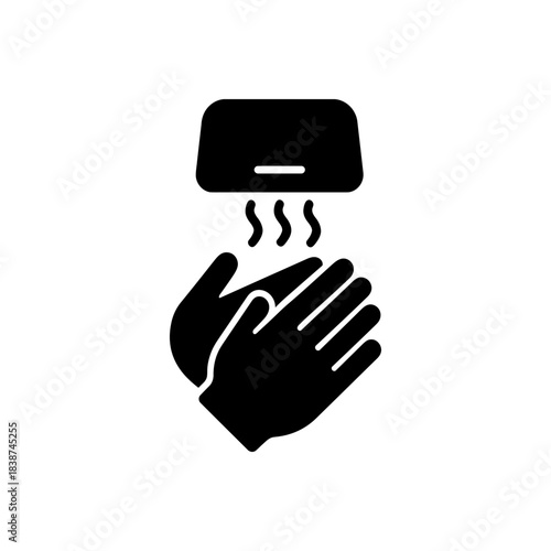 Electric Hand Air Dryer Icon