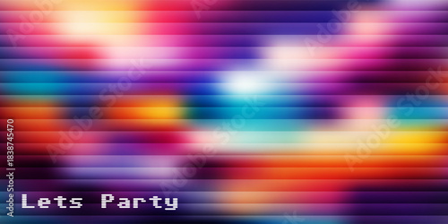 Abstract Colorful Blurry Background with the Text 'Lets Party' - Ideal for Celebrations and Events
