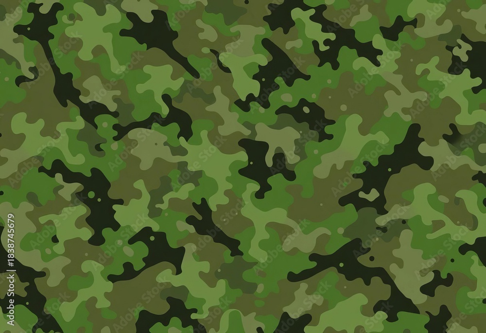 Fototapeta premium Abstract digital camouflage pattern, mottled greens, browns, and grays, camo pattern, hunting pattern