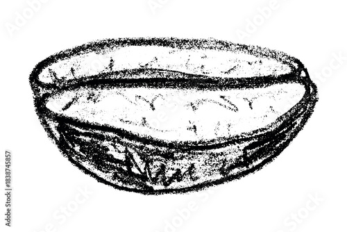 Hand drawn fresh roasted coffee bean Arabica robusta seed doodle Single element for print, web, design, decor