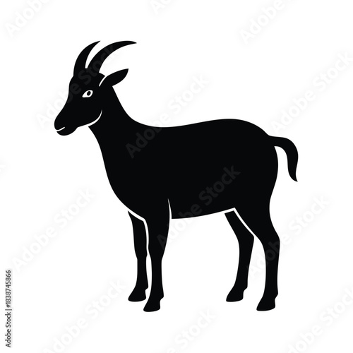 silhouette of a goat